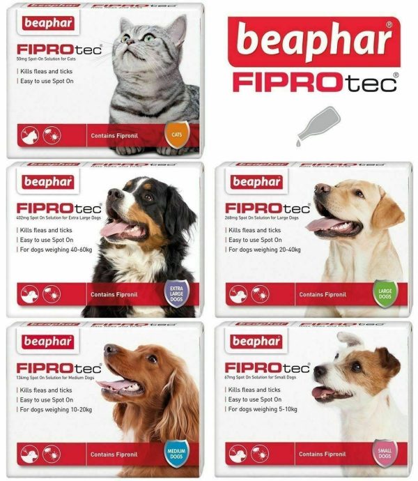 Beaphar FIPROtec Spot on Flea Tick Treatment Solution S M L XL Dog/Cat