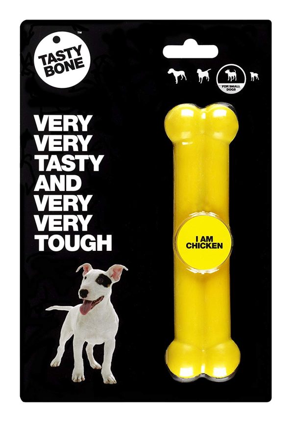 WEBBOX Tasty Bone Rubber Bone Dog Chew Toy for Small Dogs